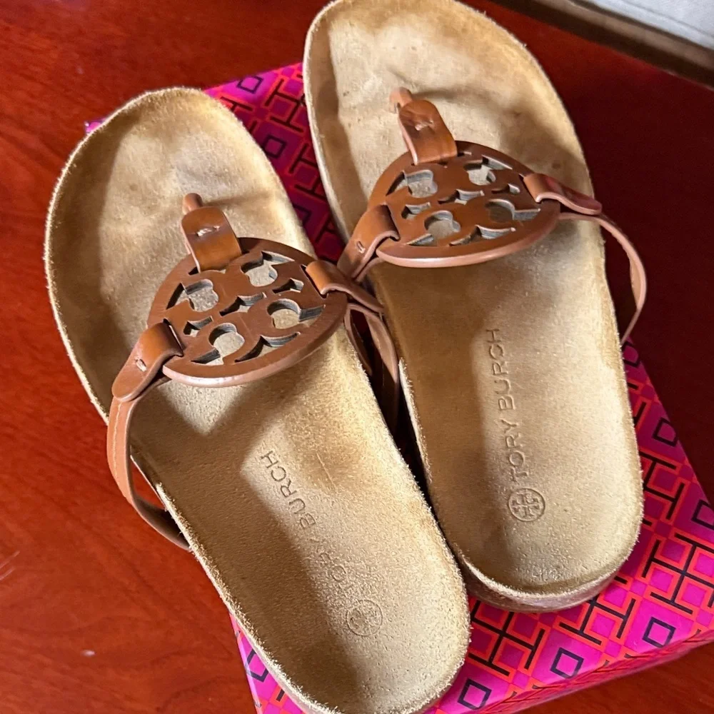 Tory Burch Miller cloud calf 8 Stylish Tan Women's Sandals